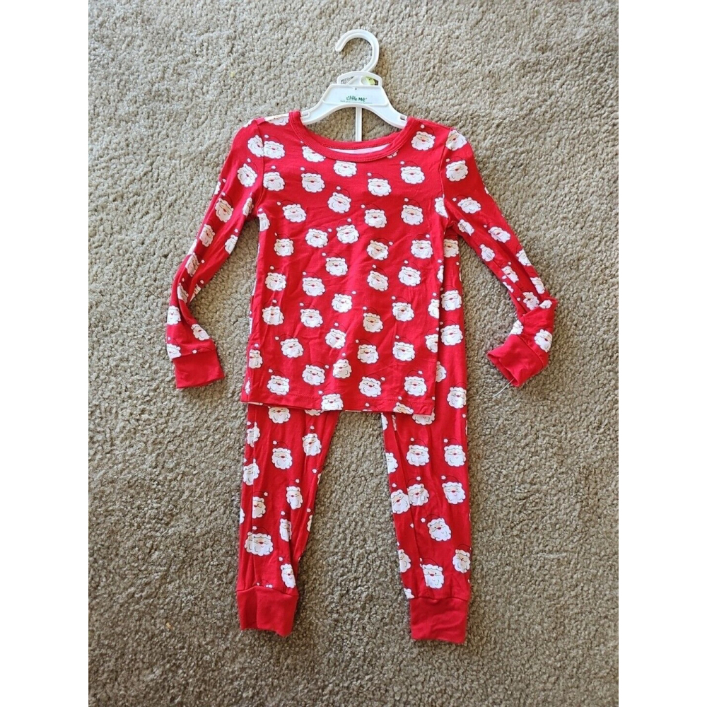 Little Me Bamboo Santa Pajama Set 2-Piece Red Size 4T NEW